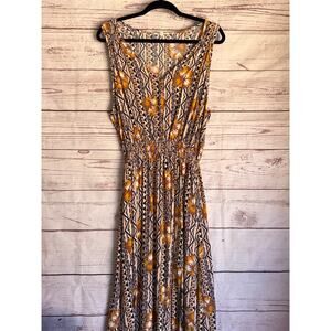 Purple Rain Floral Womans Maxi Dress Sz 1X